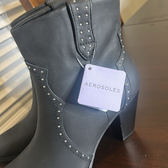 Aerosoles Lazu Western Boot Black Studded Size 10.5 – NWT Minor Defects - Picture 10 of 14